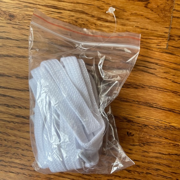 White Low-Top Sneakers with Perforated Pattern - Picture 9 of 10